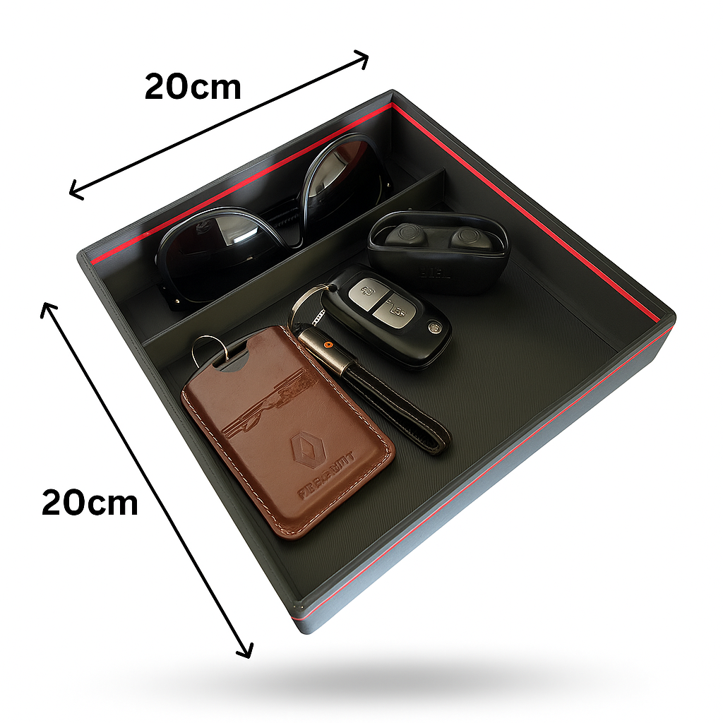 Bandeja Despeja Bolsos em 3D – 20x20cm com Acabamento Premium e Detalhe em Cor Personalizada