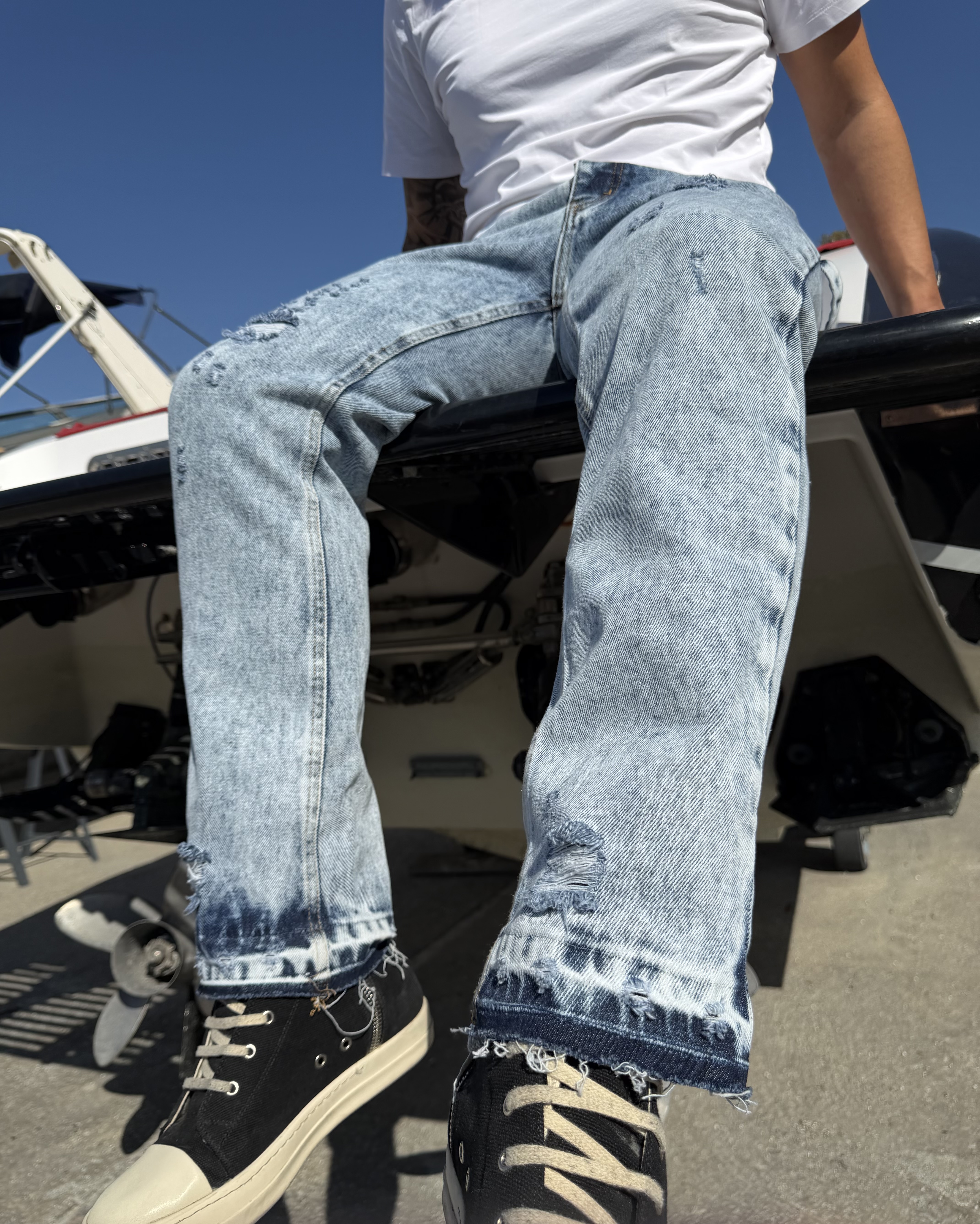 Acid Wash Denim Jeans