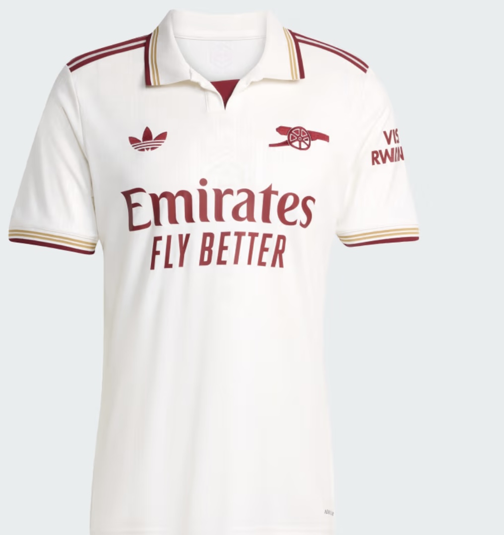 Maillot Arsenal Extérieur 2025/26 – Adidas – Rouge/Bordeaux – Version Player