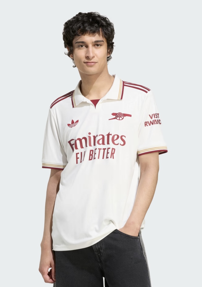 Maillot Arsenal Extérieur 2025/26 – Adidas – Rouge/Bordeaux – Version Player