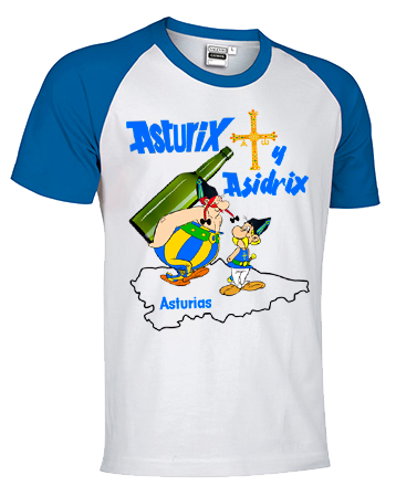 Camiseta bicolor Asturix y Asidrix Asturias