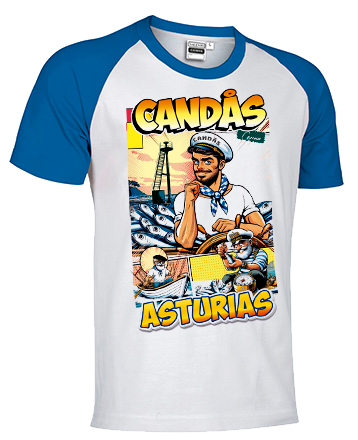 Camiseta bicolor Candás Asturias