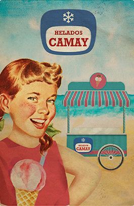 Cartel Aluminio 20x30 Helados Camy
