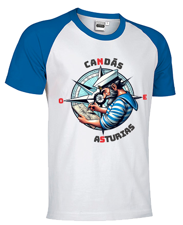 Camiseta bicolor Candás marinero
