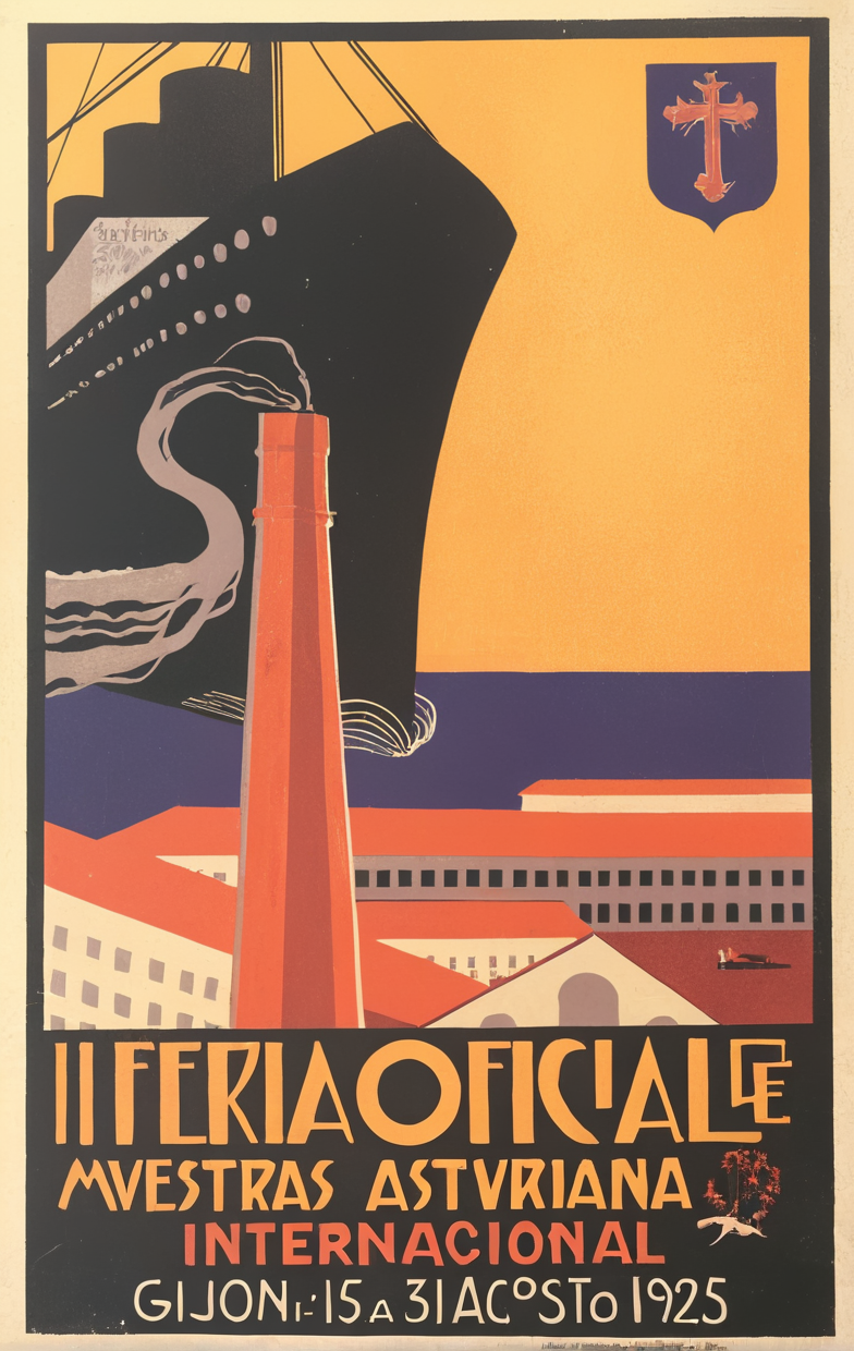 Cartel Aluminio 20x30 de la II Feria Oficial de Muestras Asturiana