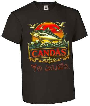 Camiseta negra Candás 'Ye bonito'