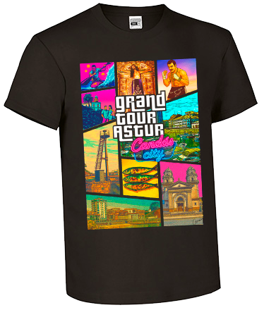 Camiseta negra Grand Tour Astur