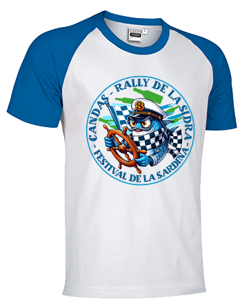 Camiseta bicolor Rally de la Sidra de Candás