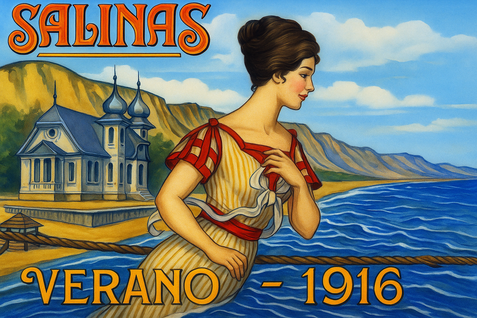Cartel Aluminio 20x30 vintage Salinas 1916