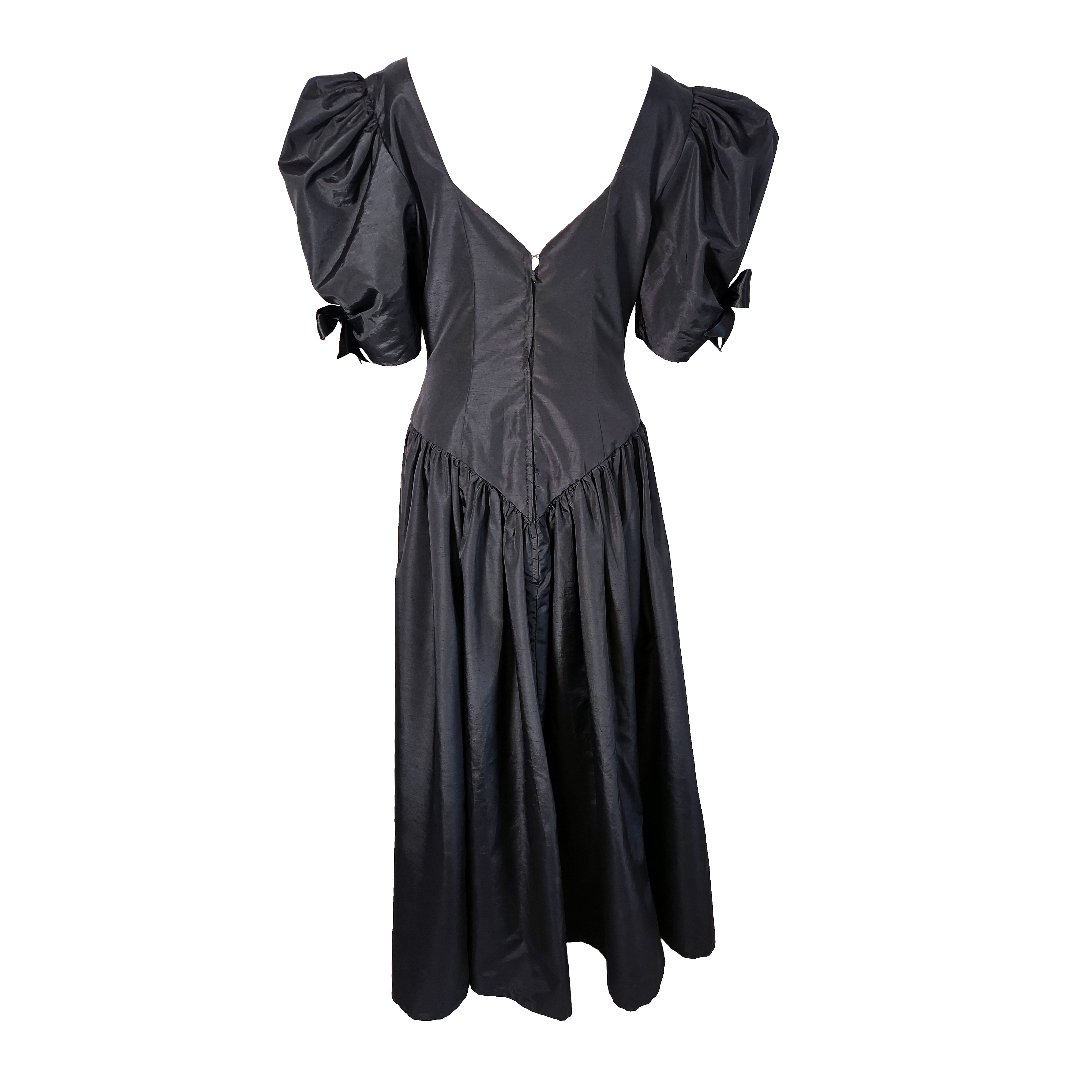 Eerie Black 80s Prom Dress 