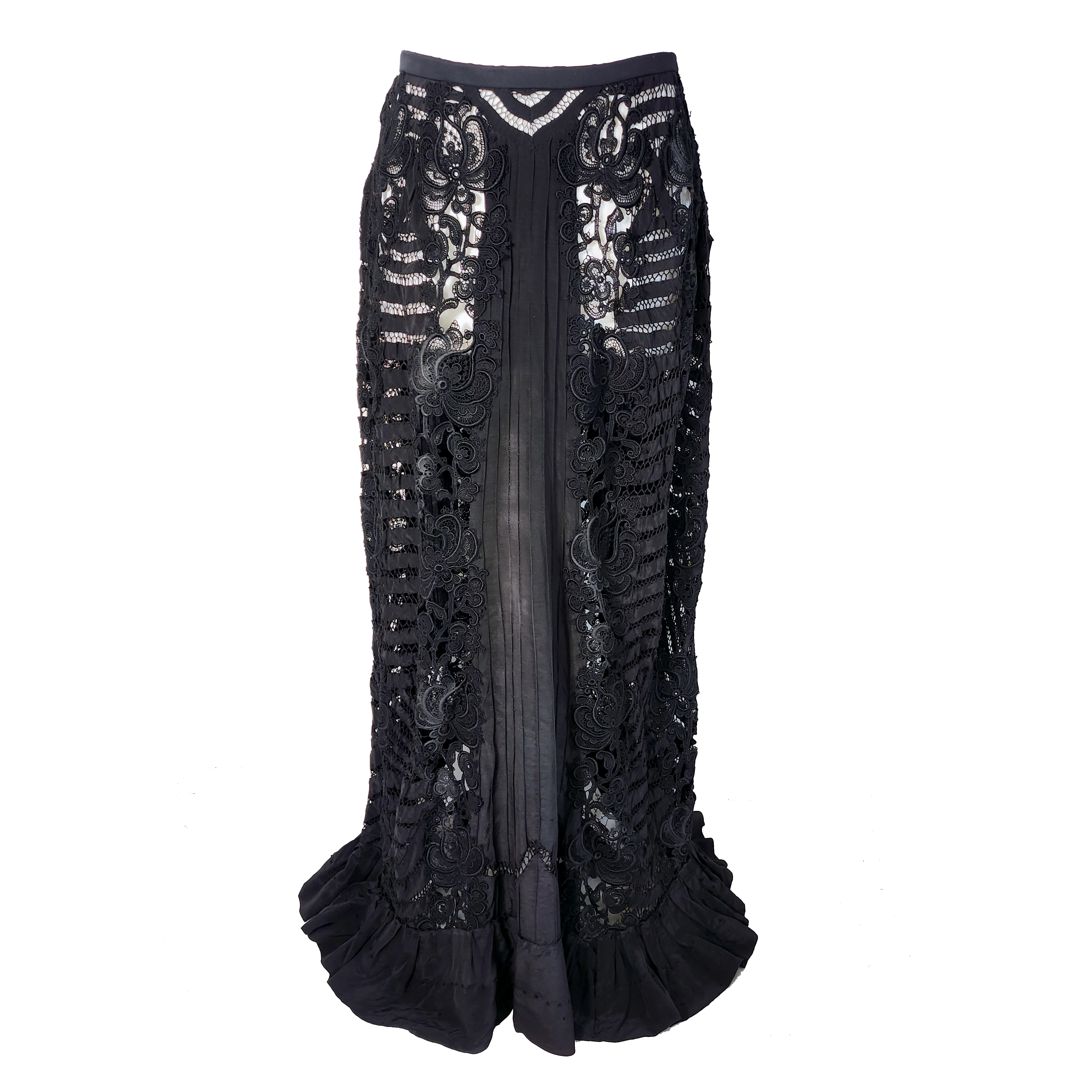 Antique Black Victorian Mourning Skirt