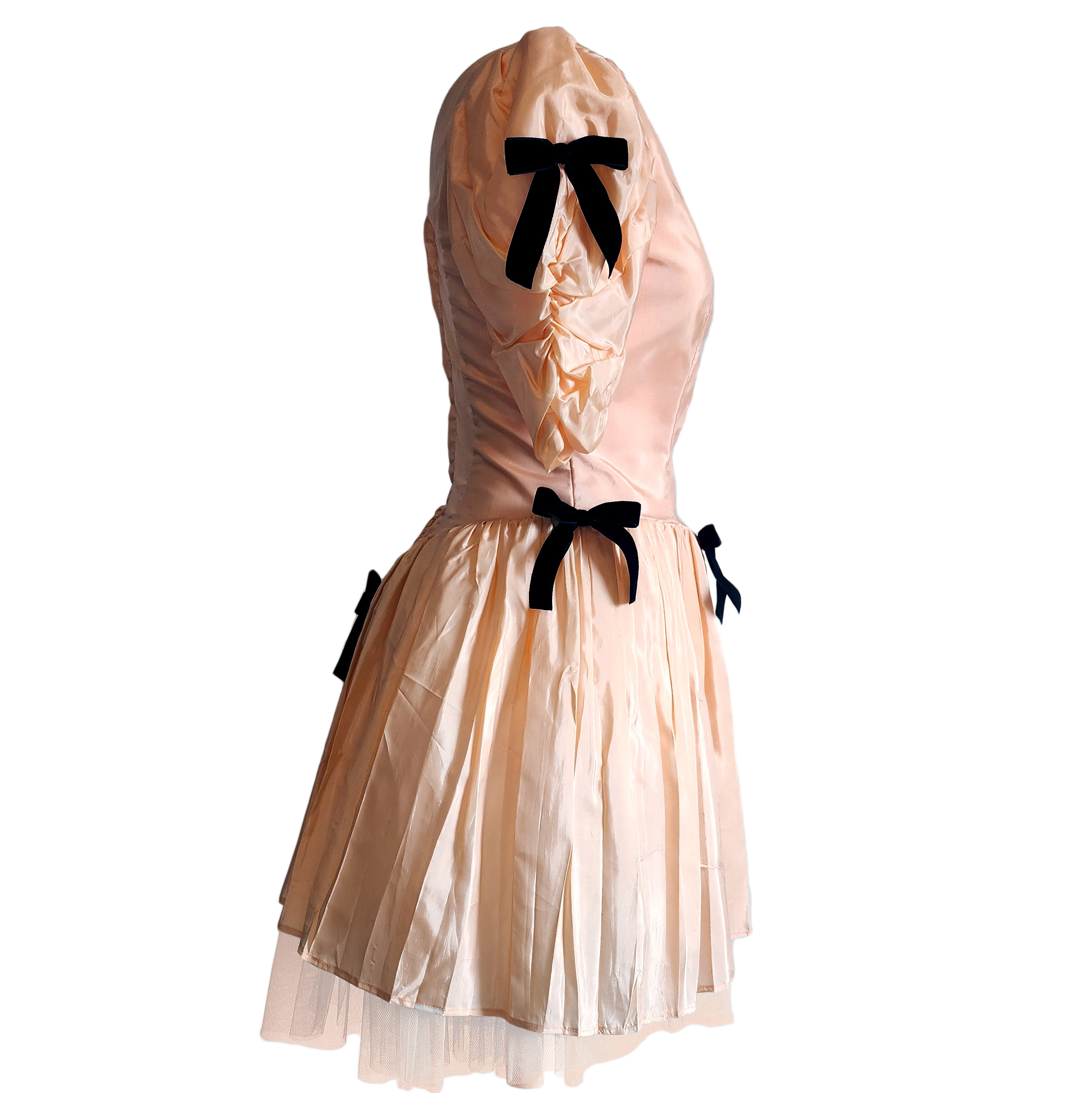 Pretty in Peach 80s Prom Dress