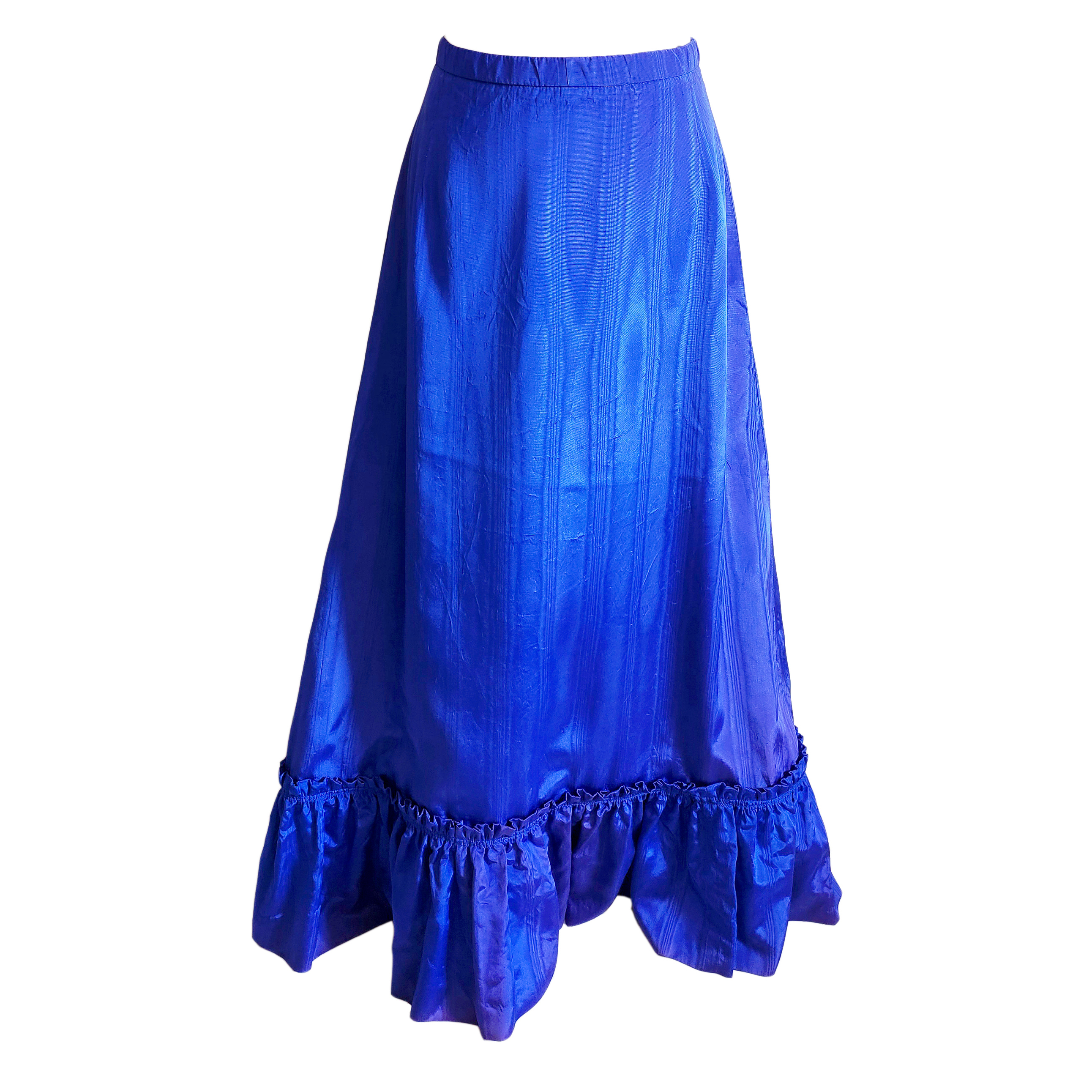 Electric Blue Floorsweaper Maxi Skirt