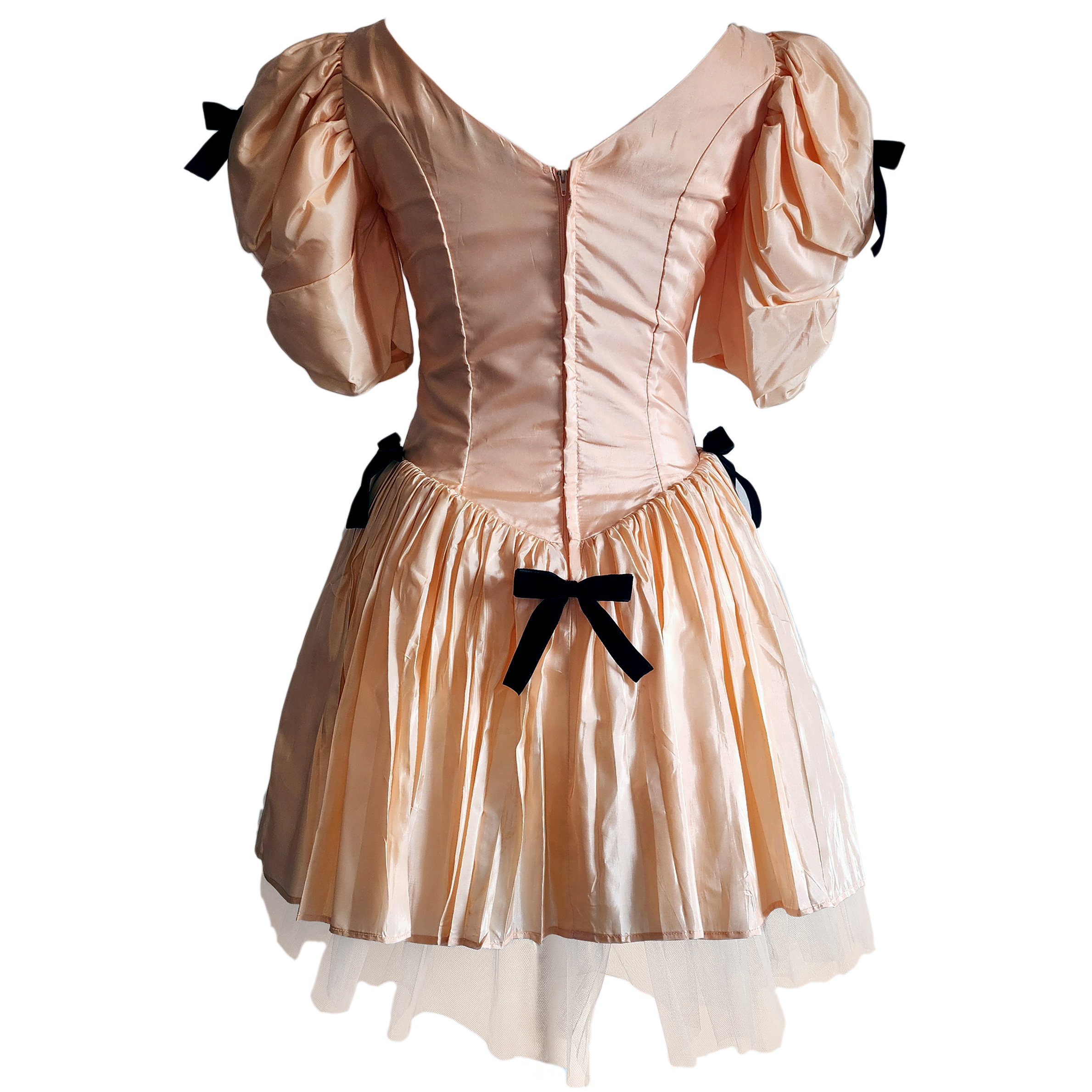 Pretty in Peach 80s Prom Dress