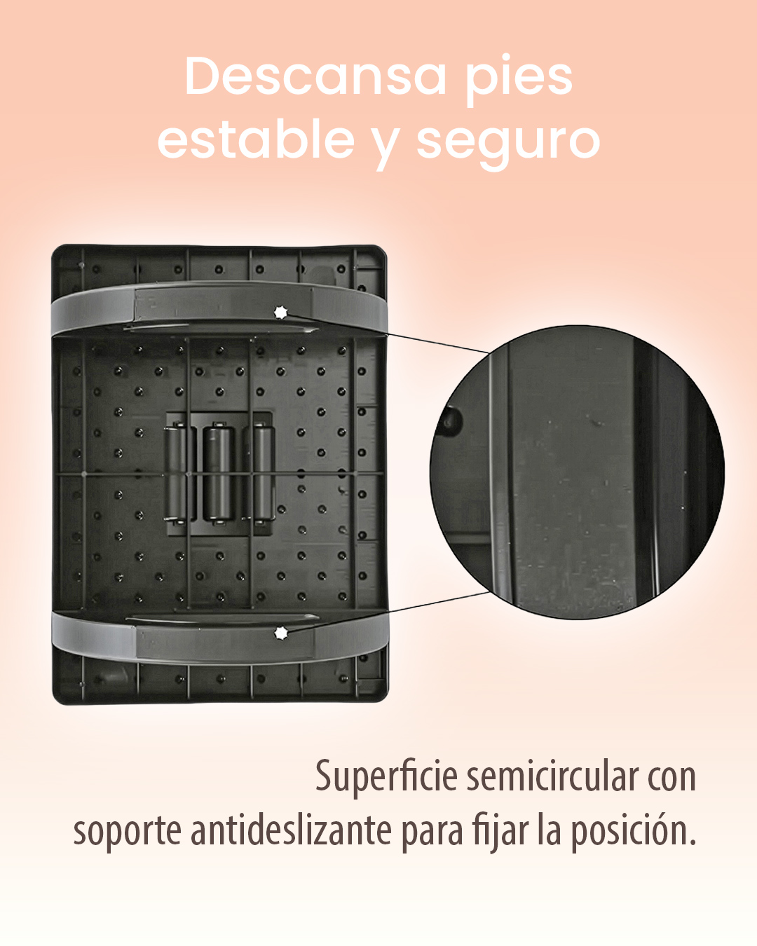 Descansa pies ergonómico