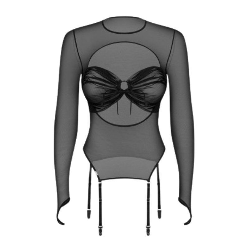 Aurorium – Blouse Noire à Manches Longues