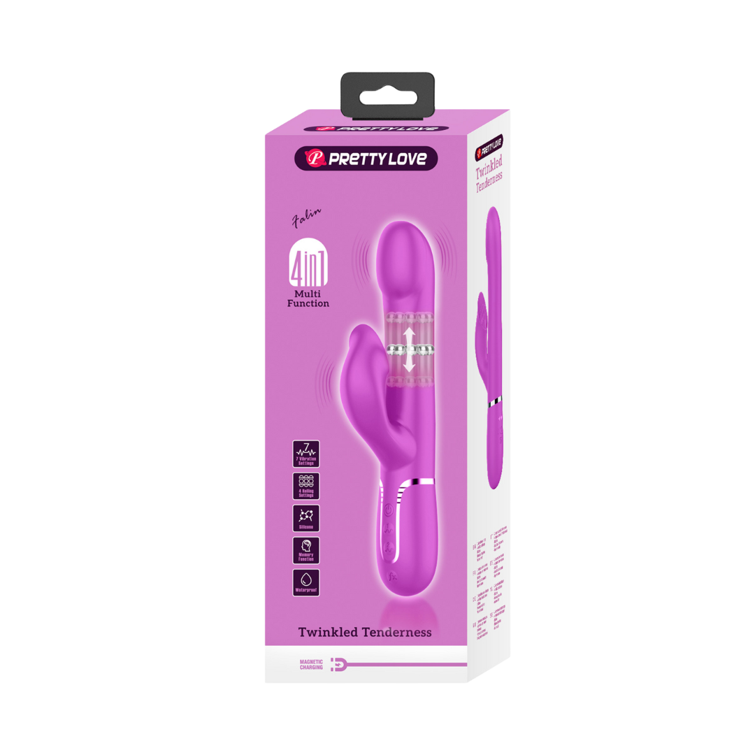 💜 Falin – Vibromasseur Rabbit 4-en-1 avec Billes Massantes