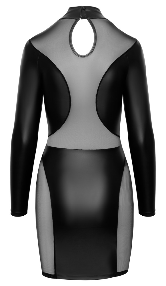 Robe moulante, courte et à manches longues