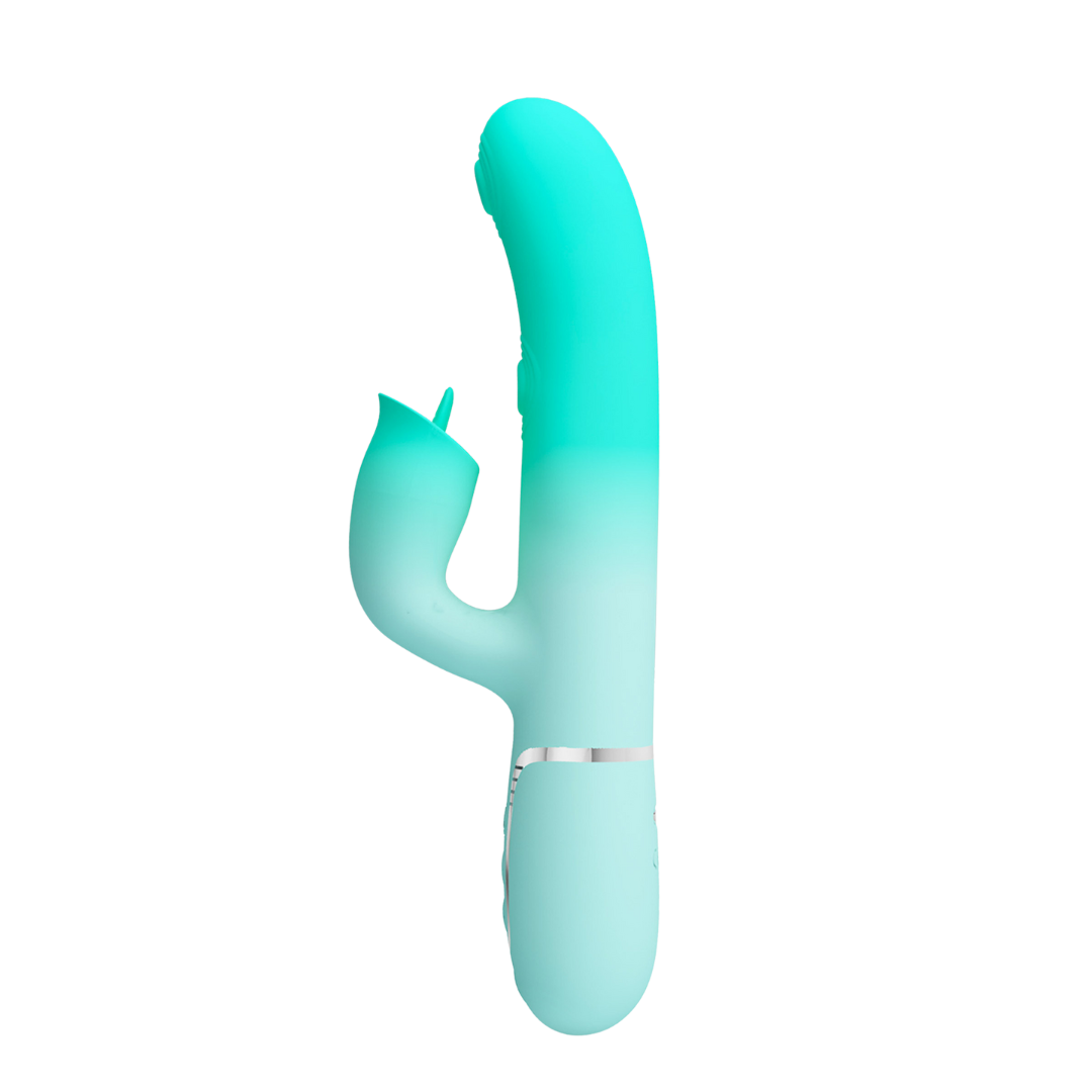 💜 Pretty Love Gigi – Vibromasseur Rabbit Tapotant & Lèche-Clitoris