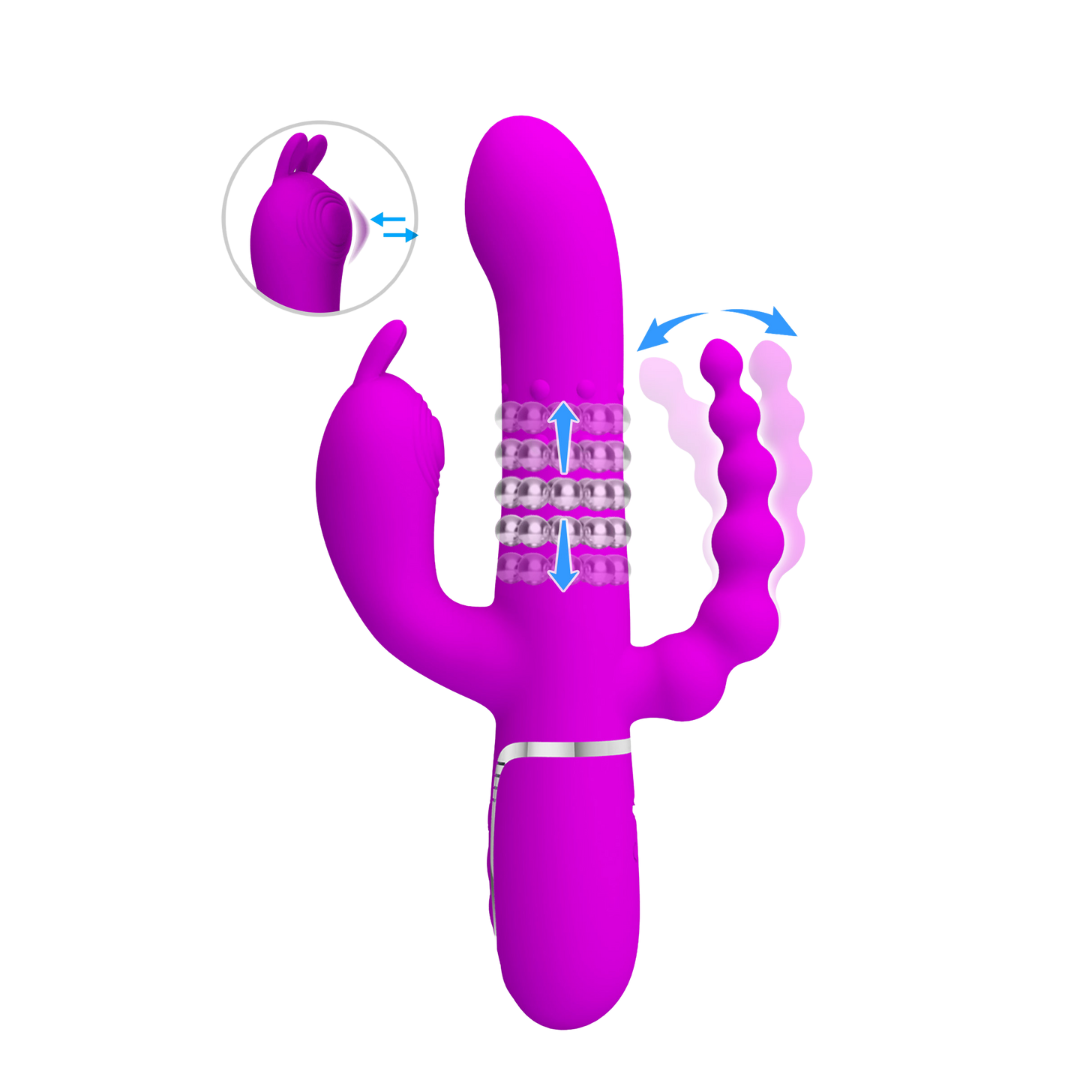 Cammy, vibromasseur rabbit 4 en 1