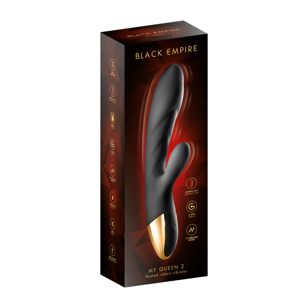 👑 My Queen 2 – Vibromasseur rabbit chauffant Black Empire