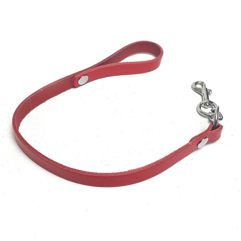 Laisse Courte en Cuir Épais – 45 cm