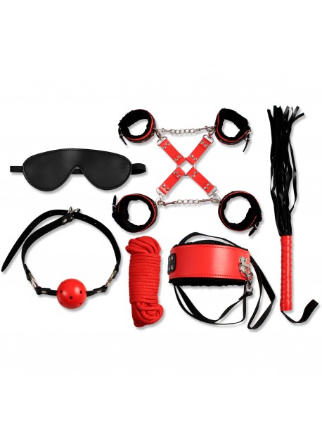 Kit Bondage Complet – 7 accessoires BDSM en cuir végan