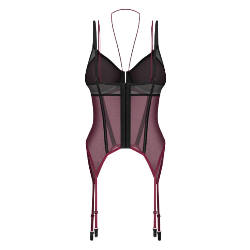 Parisel – Corset noir & bordeaux