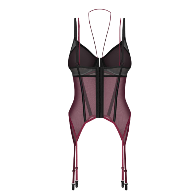 Parisel – Corset noir & bordeaux