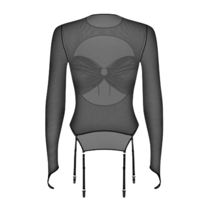 Aurorium – Blouse Noire à Manches Longues