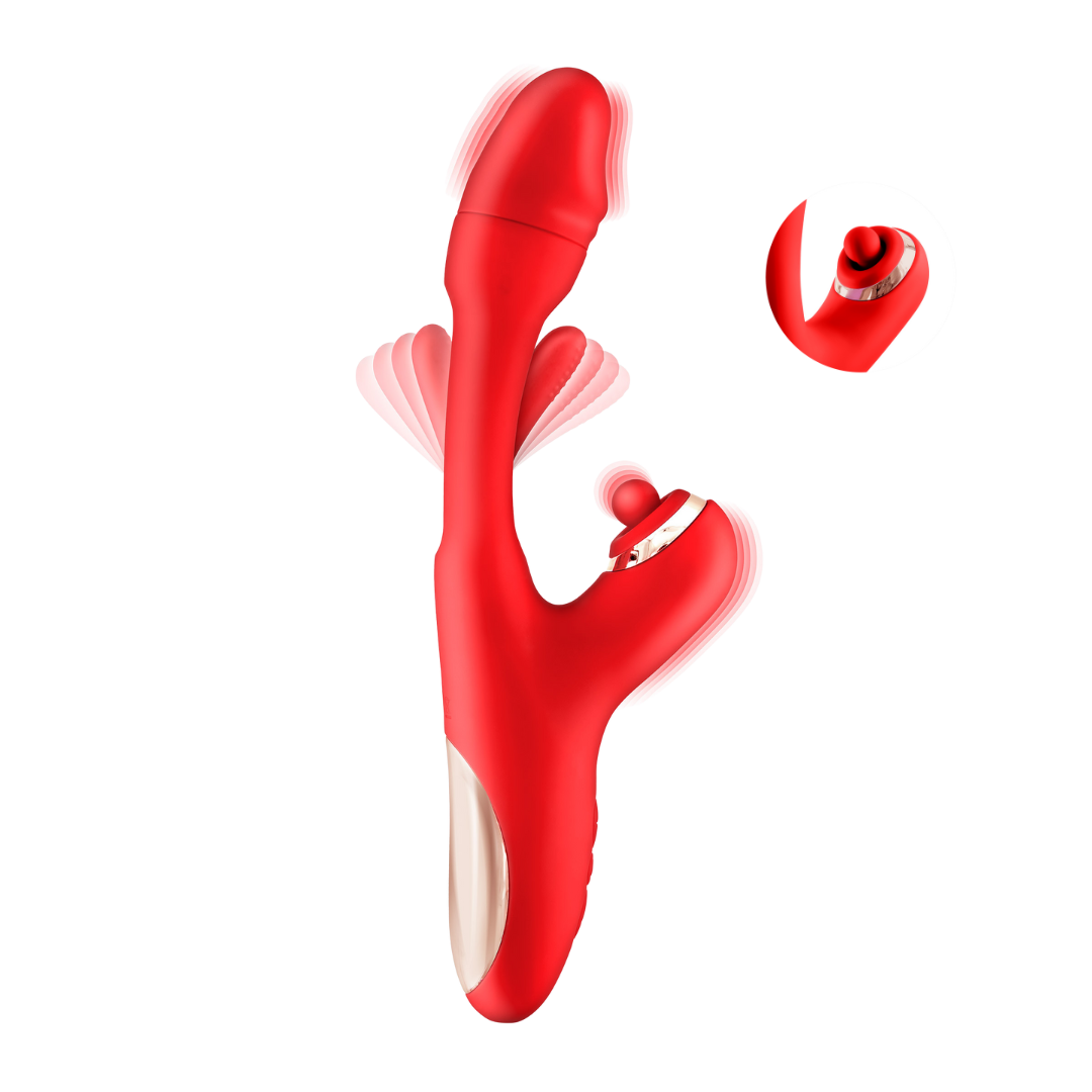 Joyfully – Vibromasseur Rabbit 3-en-1 avec Tapotements