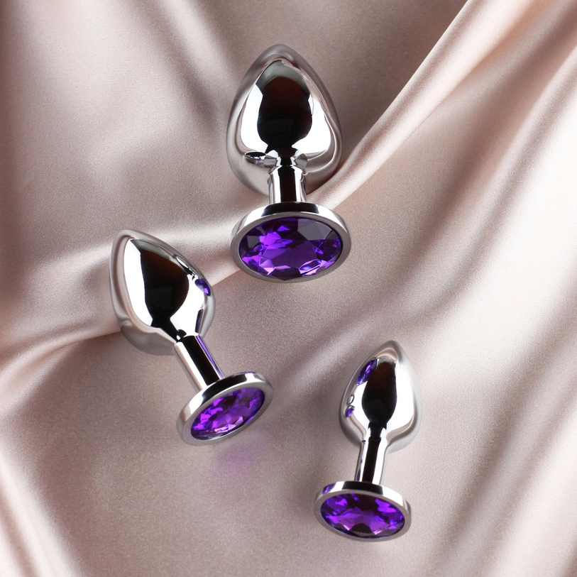 Anika – Kit de 3 Plugs Anaux avec Pierre Scintillante