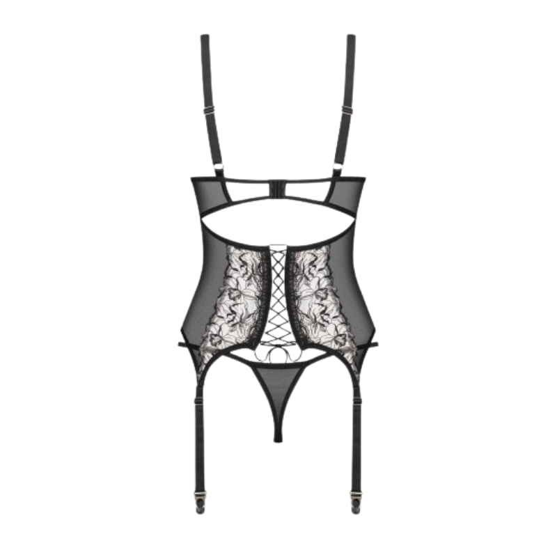 Vila Blanes – Corset & String à broderies florales