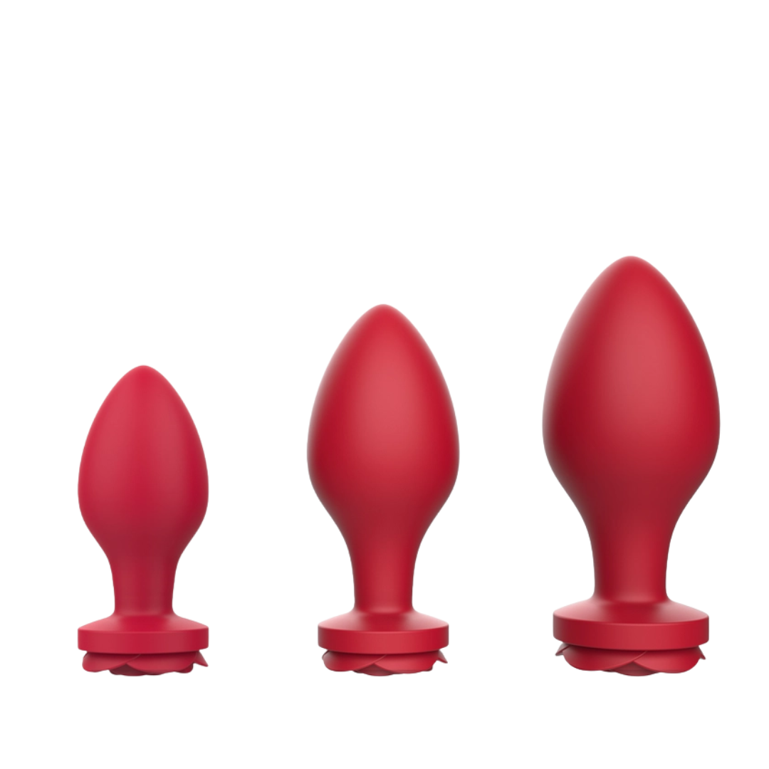 Ensemble 3 Bouchons Anaux – Design Rose