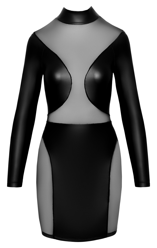 Robe moulante, courte et à manches longues