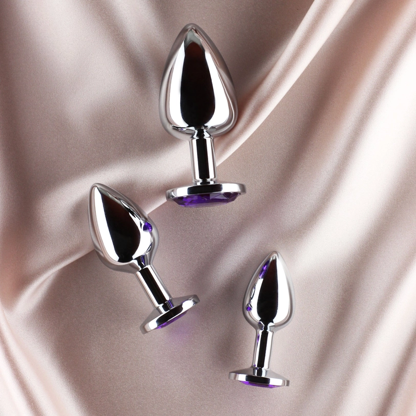 Anika – Kit de 3 Plugs Anaux avec Pierre Scintillante