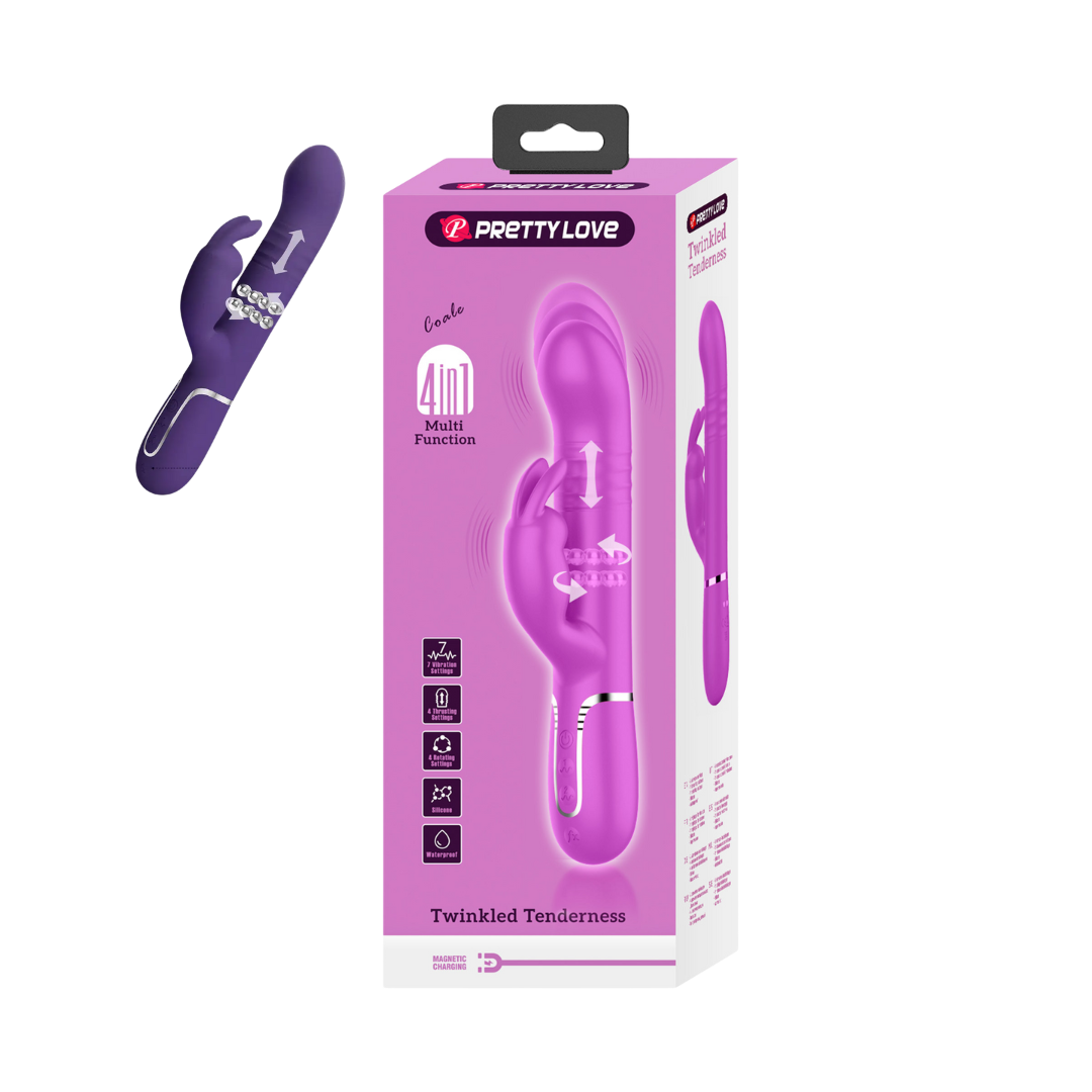 đȘïž Coale â Vibromasseur Rabbit 4-en-1 avec Billes Rotatives et Va-et-Vient