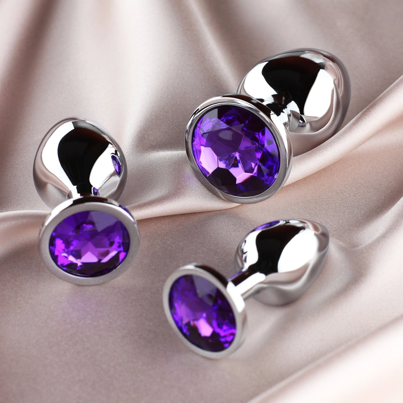 Anika – Kit de 3 Plugs Anaux avec Pierre Scintillante