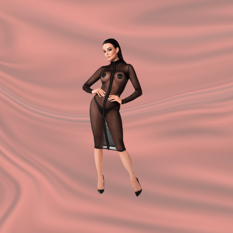 F347 Robe Midi Transparente Ecstasy