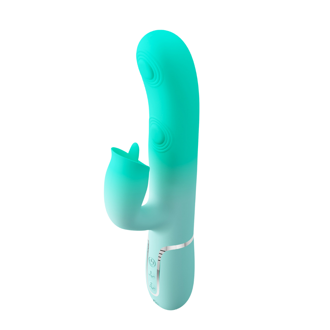 💜 Pretty Love Gigi – Vibromasseur Rabbit Tapotant & Lèche-Clitoris