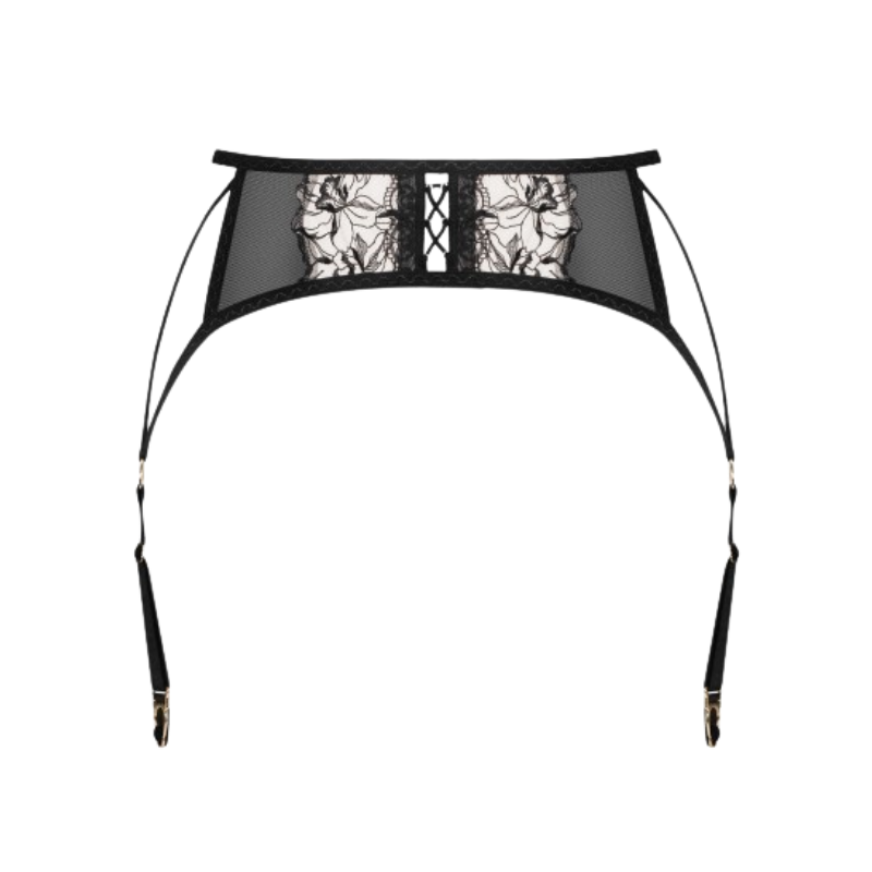 Vila Blanes – Porte-jarretelles noir & crème