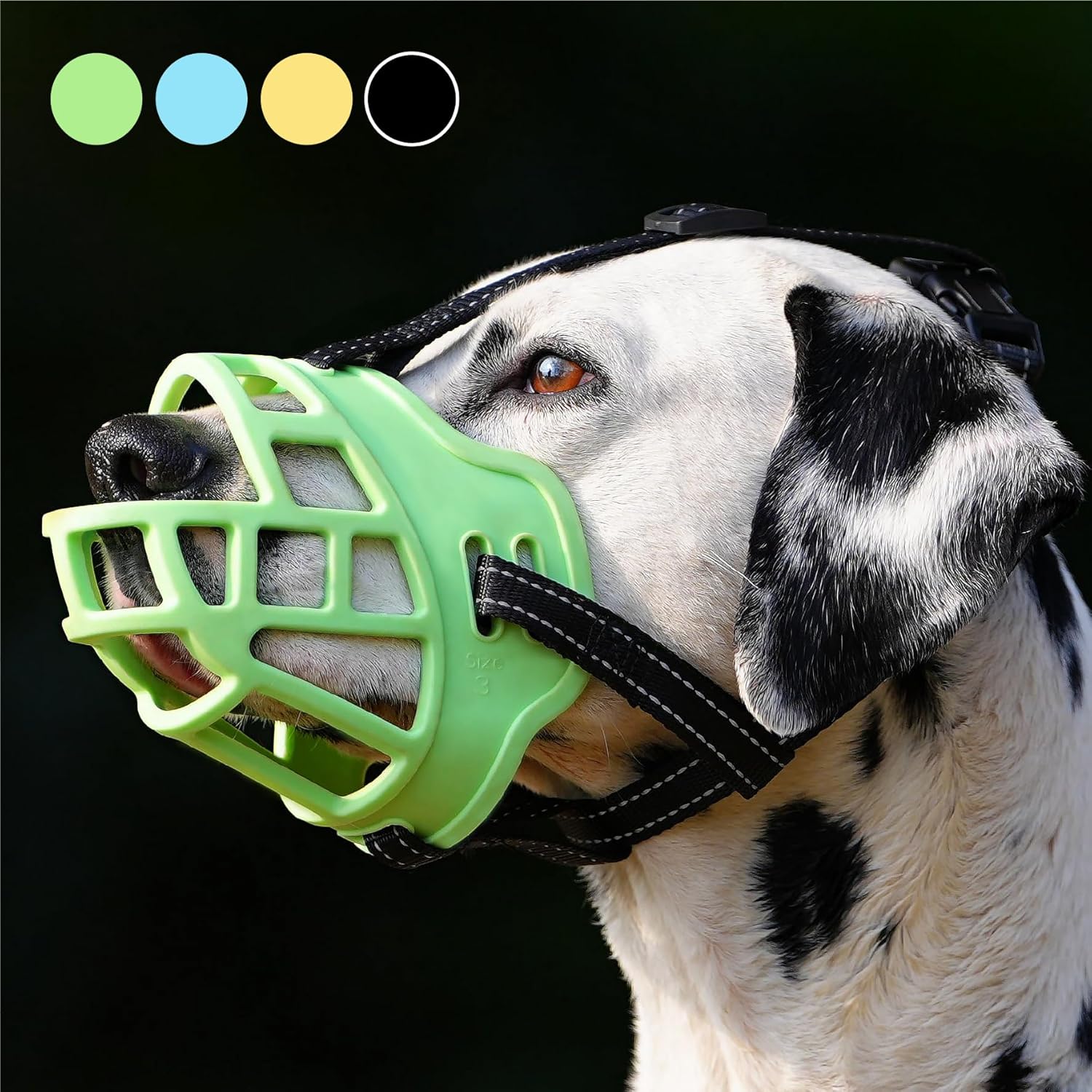 Dog Muzzle,Anti Biting and Stop Chewing,Drinking and Breath Free, Soft Silicone Breathable Basket for Small Medium Large Dogs Mouth Muzzles,Adjustable, Lightweight, Durable,6 Sizes