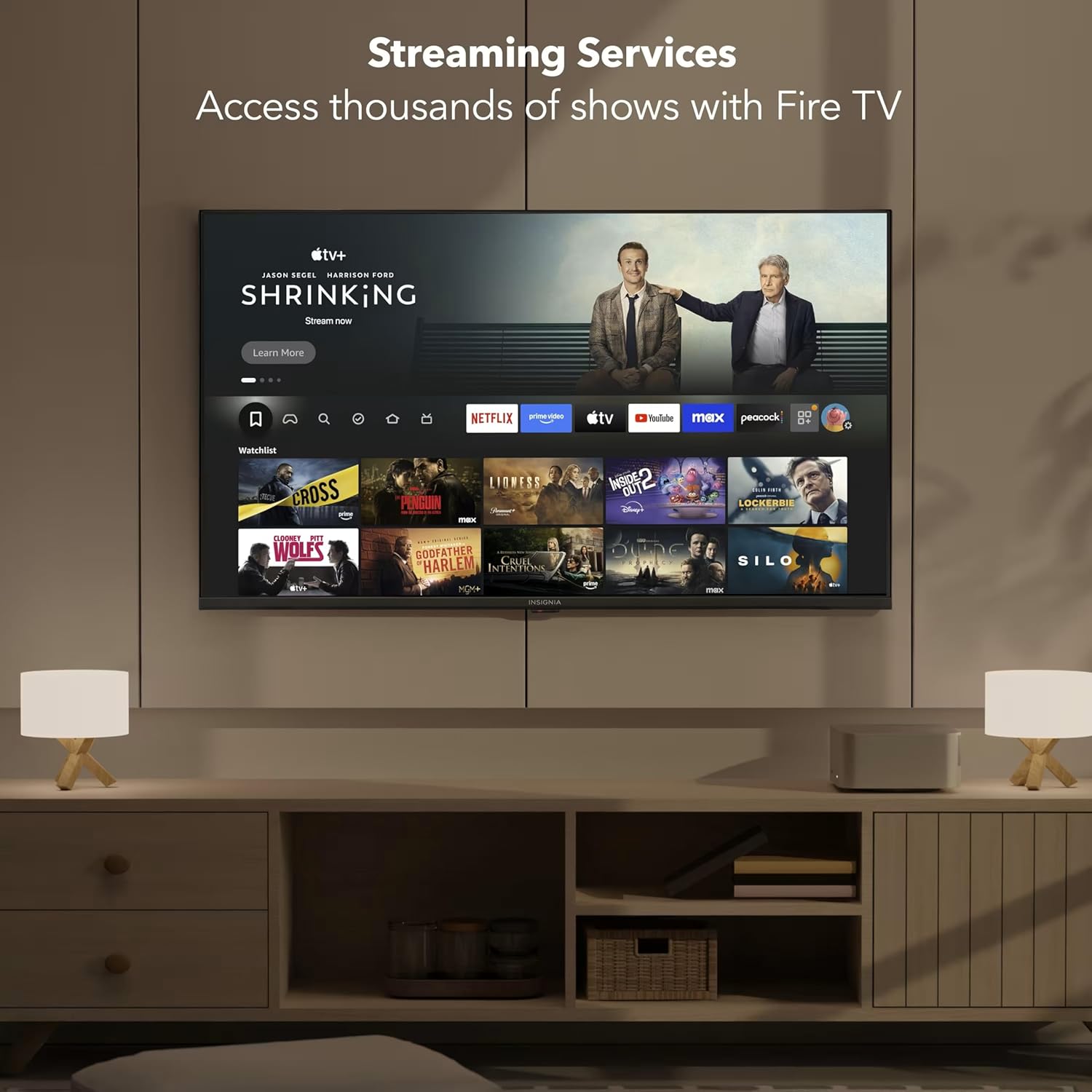 INSIGNIA 65-inch Class F50 Series LED 4K UHD Smart Fire TV with Alexa Voice Remote (NS-65F501NA26)
