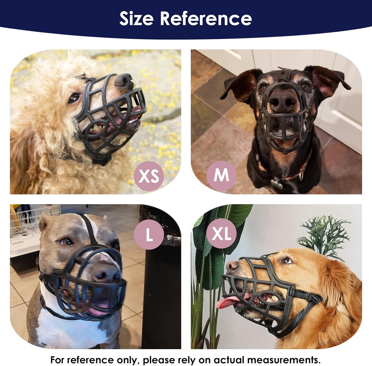 Dog Muzzle, Breathable Basket Muzzles for Small, Medium, Large and X-Large Dogs, Stop Biting, Barking and Chewing (XXL - Dane, Black)