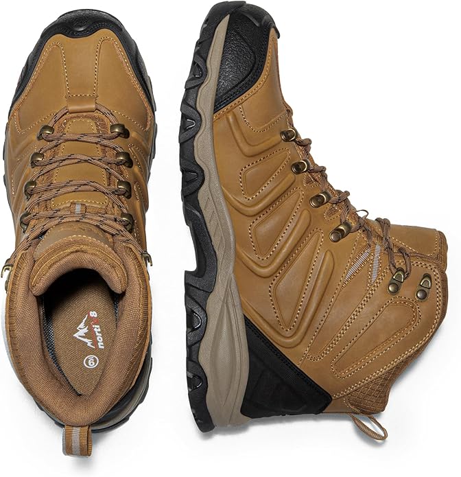 NORTIV 8 Men's Ankle High Waterproof Hiking Boots Outdoor Lightweight Shoes Trekking Trails Armadillo