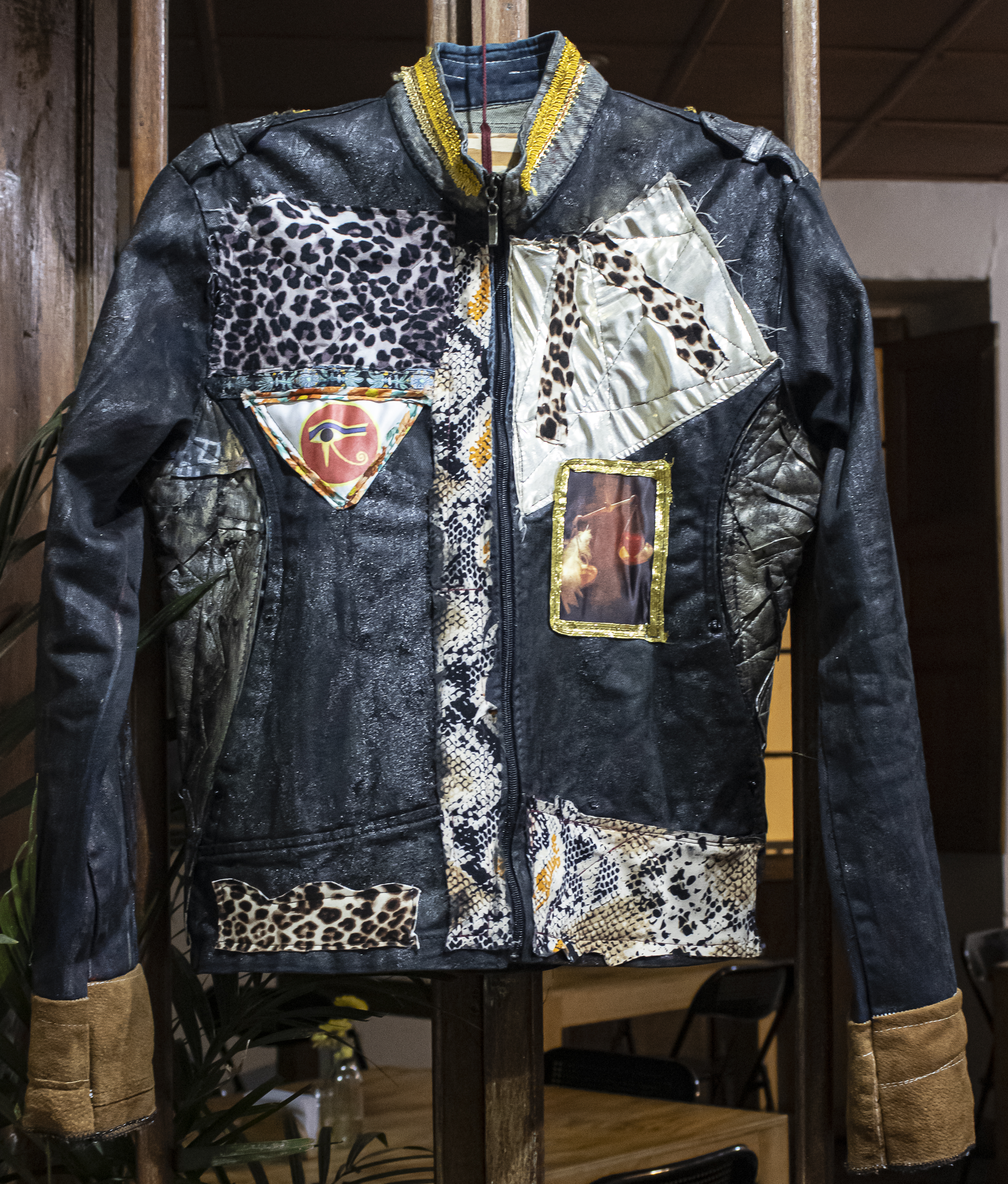 Vintage Patchwork Leather Jacket