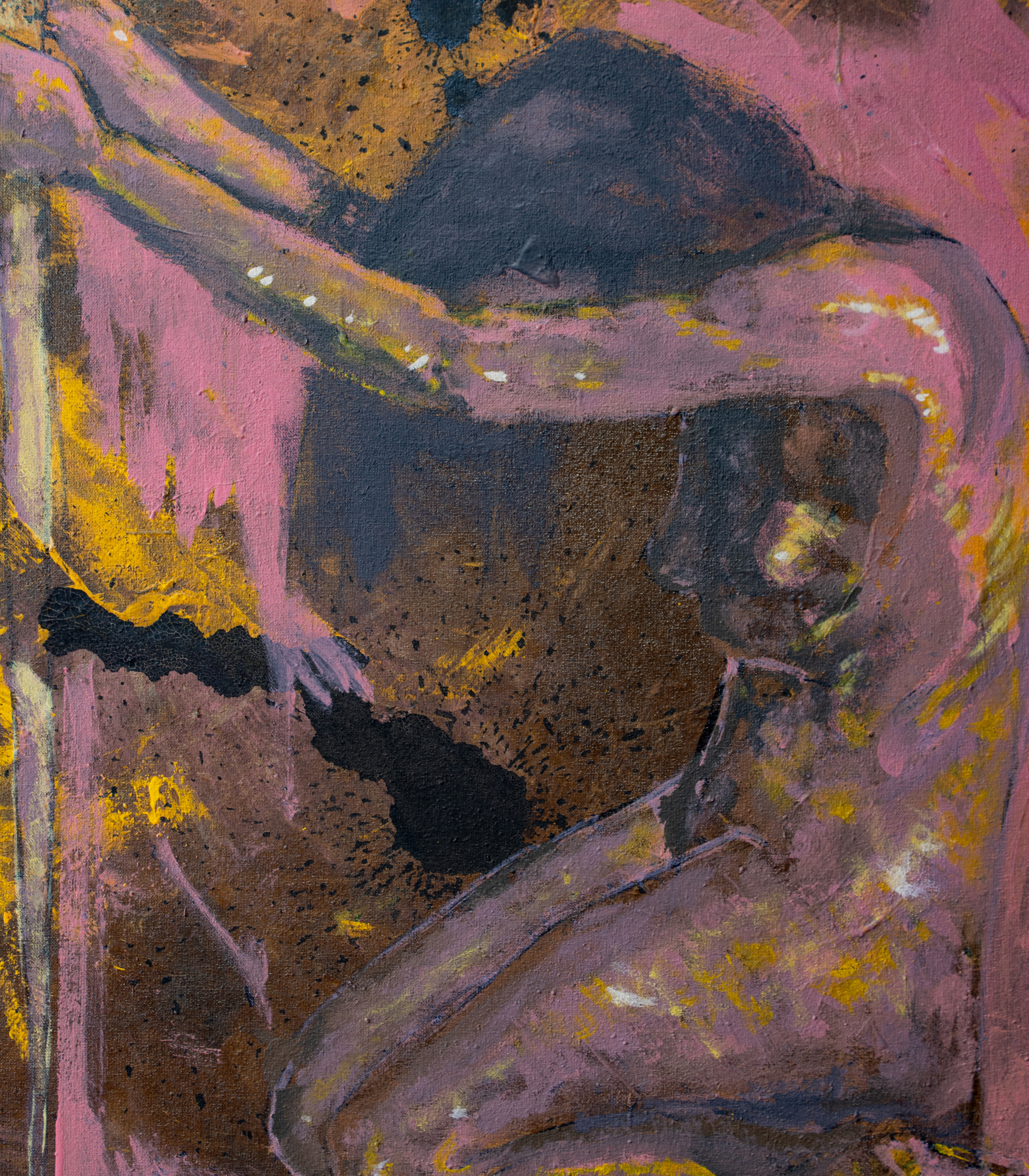 Peinture artistique de nu coloré