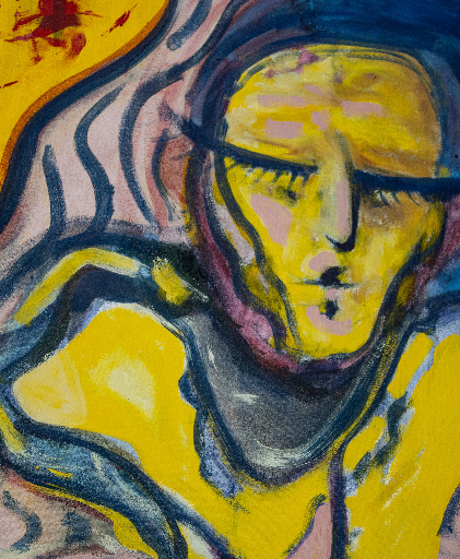 Pintura abstracta vibrante