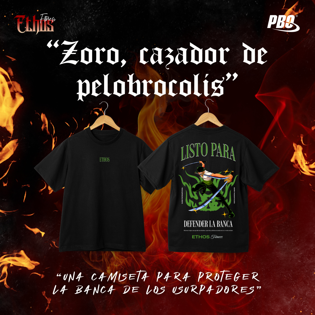 CAMISETA  "ZORO, CAZADOR DE PELOBRÓCOLIS"