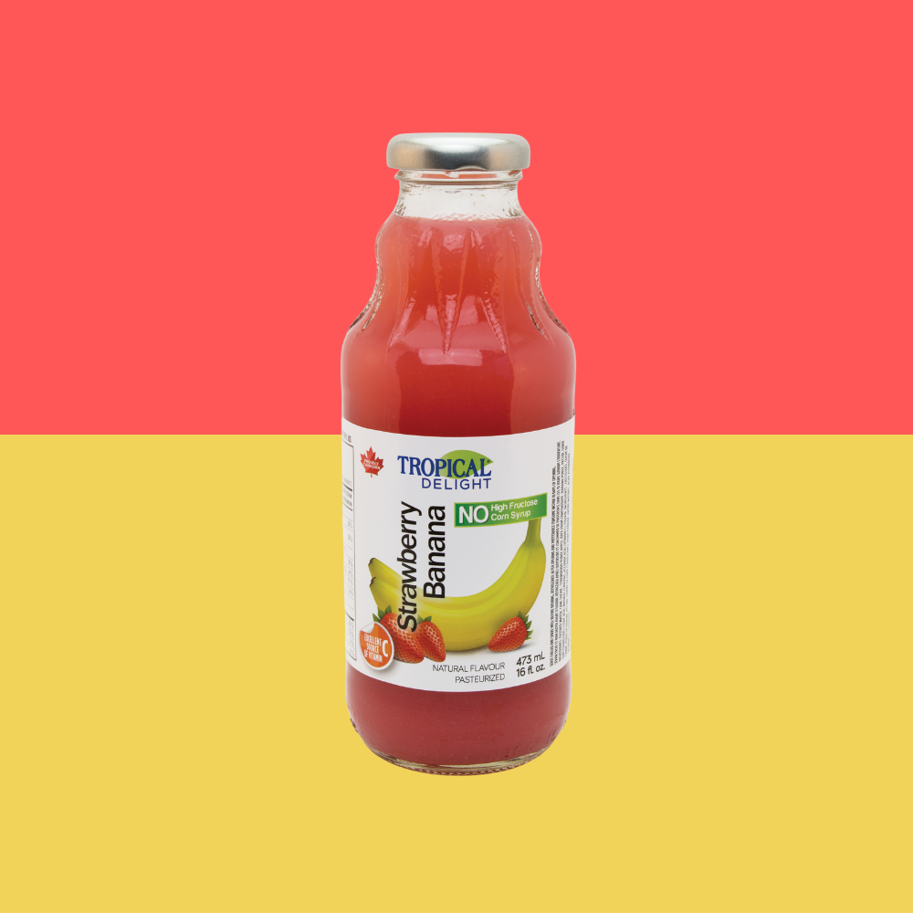 Tropical Delight 100% Strawberry Banana 16oz